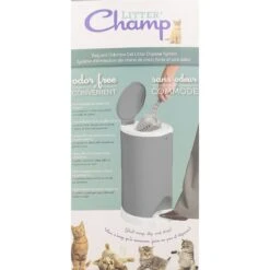 Litter Champ Premium Odor-Free Cat Litter Waste Disposal System, Grey -Cat Supply Store 127916 PT1. AC SS1800 V1522101796