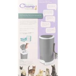 Litter Champ Premium Odor-Free Cat Litter Waste Disposal System, Grey -Cat Supply Store 127916 PT2. AC SS1800 V1522101794