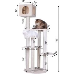 Armarkat 69-in Wooden Cat Tree & Condo 17 Armarkat 69-in Wooden Cat Tree & Condo -Cat Supply Store 130335 PT6. AC SS1800 V1615915014