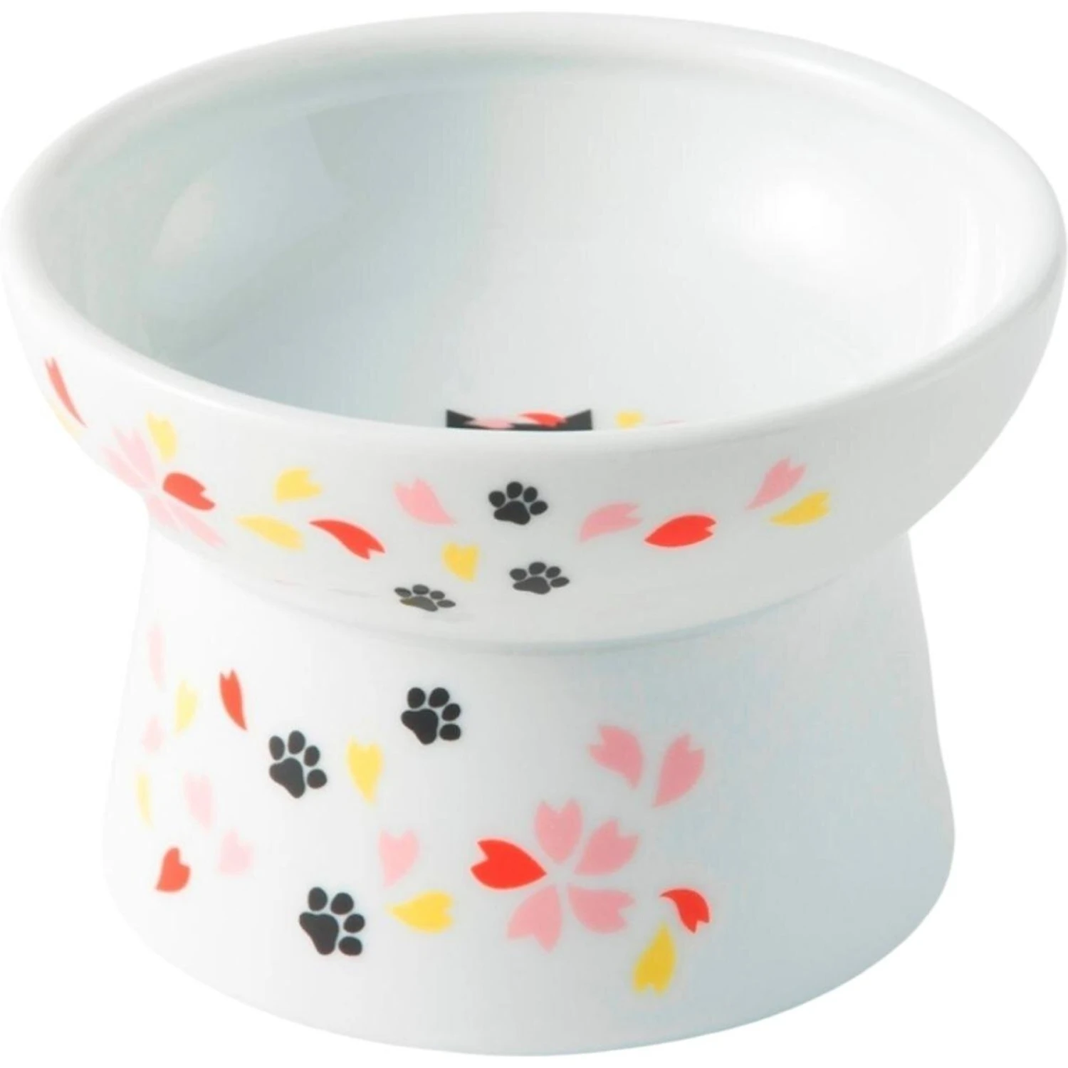 Necoichi Raised Cat Food Bowl, Sakura 3 Necoichi Raised Cat Food Bowl, Sakura