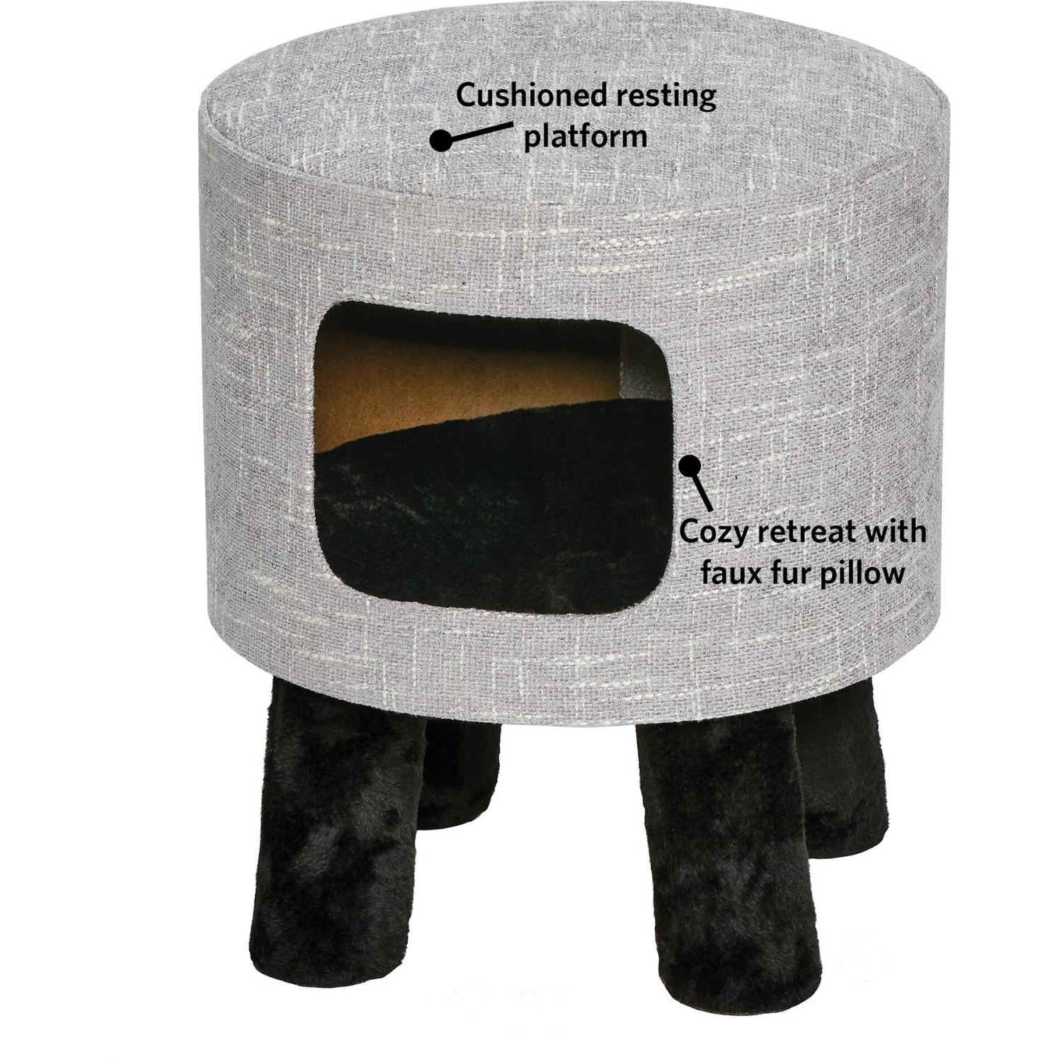 MidWest 1-Story Feline Nuvo Stella Cat Condo, Silver 5 MidWest 1-Story Feline Nuvo Stella Cat Condo, Silver - Image 3