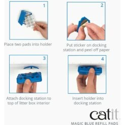 Catit Magic Blue Odor Reducing Refill Cat Litter Pad, 6 Count 12 Catit Magic Blue Odor Reducing Refill Cat Litter Pad, 6 Count -Cat Supply Store 191593 PT4. AC SS1800 V1628094370
