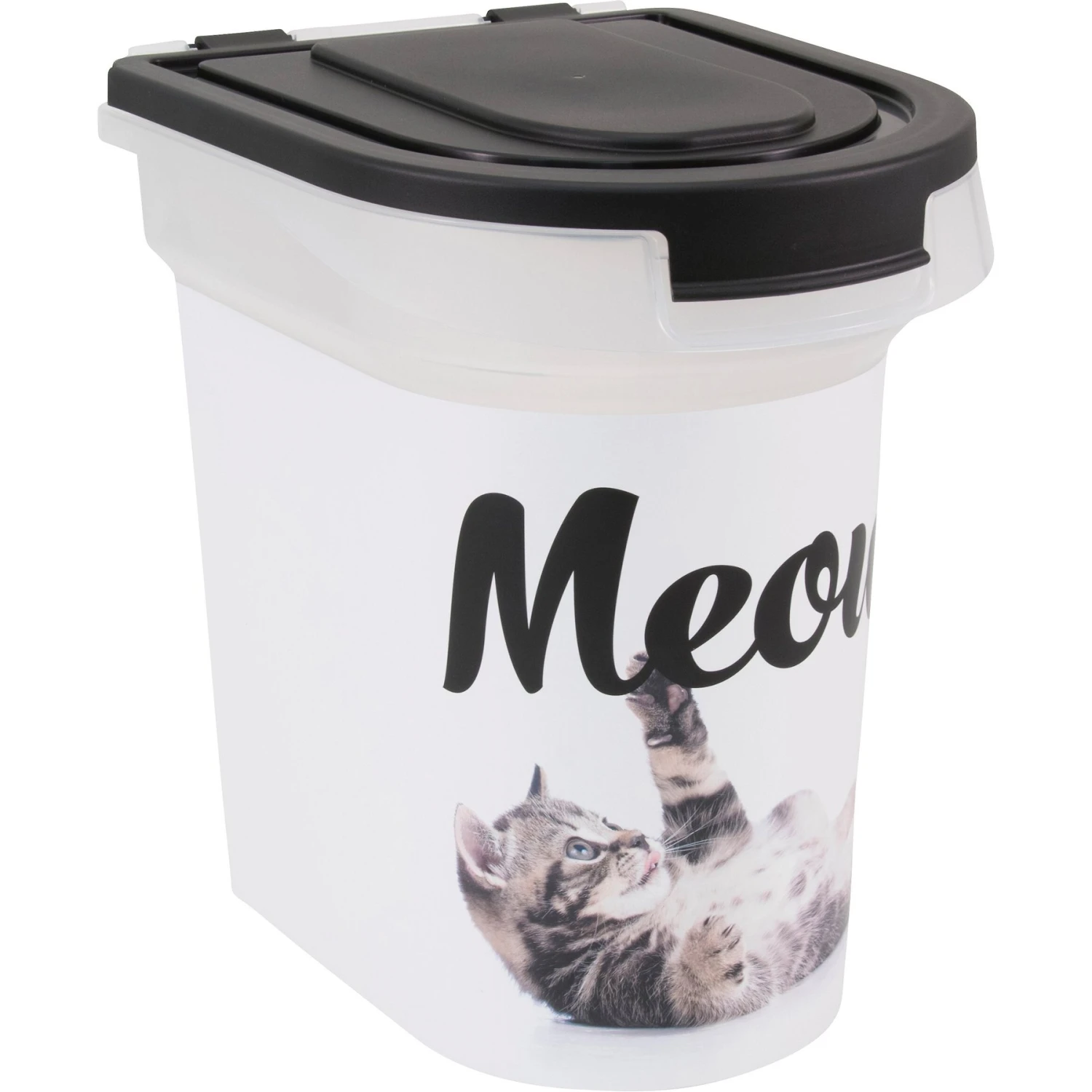 Paw Prints Meow Kitty Pet Food Storage Container, 15-lb 3 Paw Prints Meow Kitty Pet Food Storage Container, 15-lb