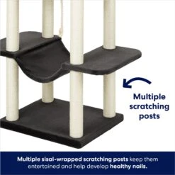Frisco 73-in Cat Tree With Hammock, Condo, Lounge Basket, Top Perch & Bed 12 Frisco 73-in Cat Tree With Hammock, Condo, Lounge Basket, Top Perch & Bed -Cat Supply Store 214384 PT4. AC SS1800 V1667228721