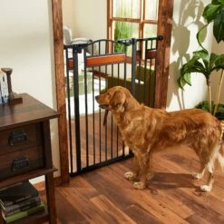 Frisco Wood Accents Extra Tall Auto-close Dog Gate