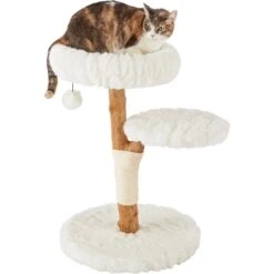 Frisco Natural Wood Modern Cat Tree With Toy, Ivory, Medium 10 Frisco Natural Wood Modern Cat Tree With Toy, Ivory, Medium -Cat Supply Store 236561 PT2. AC SS1800 V1615987414