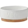 Frisco Round Meow Non-skid Ceramic Cat Bowl With Wood Base 1 Frisco Round Meow Non-skid Ceramic Cat Bowl With Wood Base -Cat Supply Store 256078 MAIN. AC SS1800 V1615299727