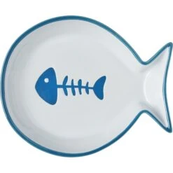 Frisco Fish Shaped Non-skid Ceramic Cat Dish 14 Frisco Fish Shaped Non-skid Ceramic Cat Dish -Cat Supply Store 256109 PT5. AC SS1800 V1617196903