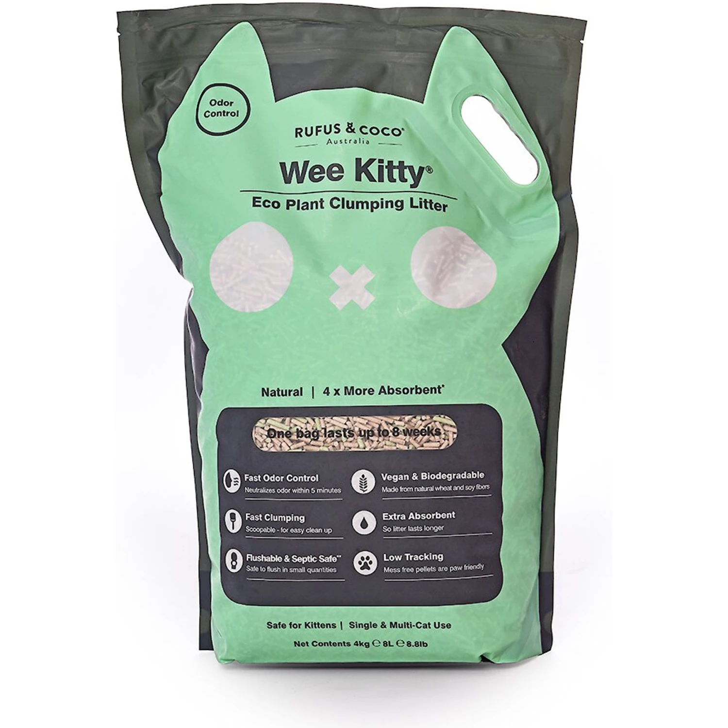 Rufus & Coco Wee Kitty Eco Plant Unscented Clumping Tofu Cat Litter 3 Rufus & Coco Wee Kitty Eco Plant Unscented Clumping Tofu Cat Litter