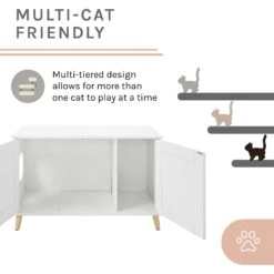 Sam's Pets Becky 24.5-in Cat Tree End Table & Litter Box Enclosure, White 13 Sam's Pets Becky 24.5-in Cat Tree End Table & Litter Box Enclosure, White -Cat Supply Store 261880 PT3. AC SS1800 V1635094967