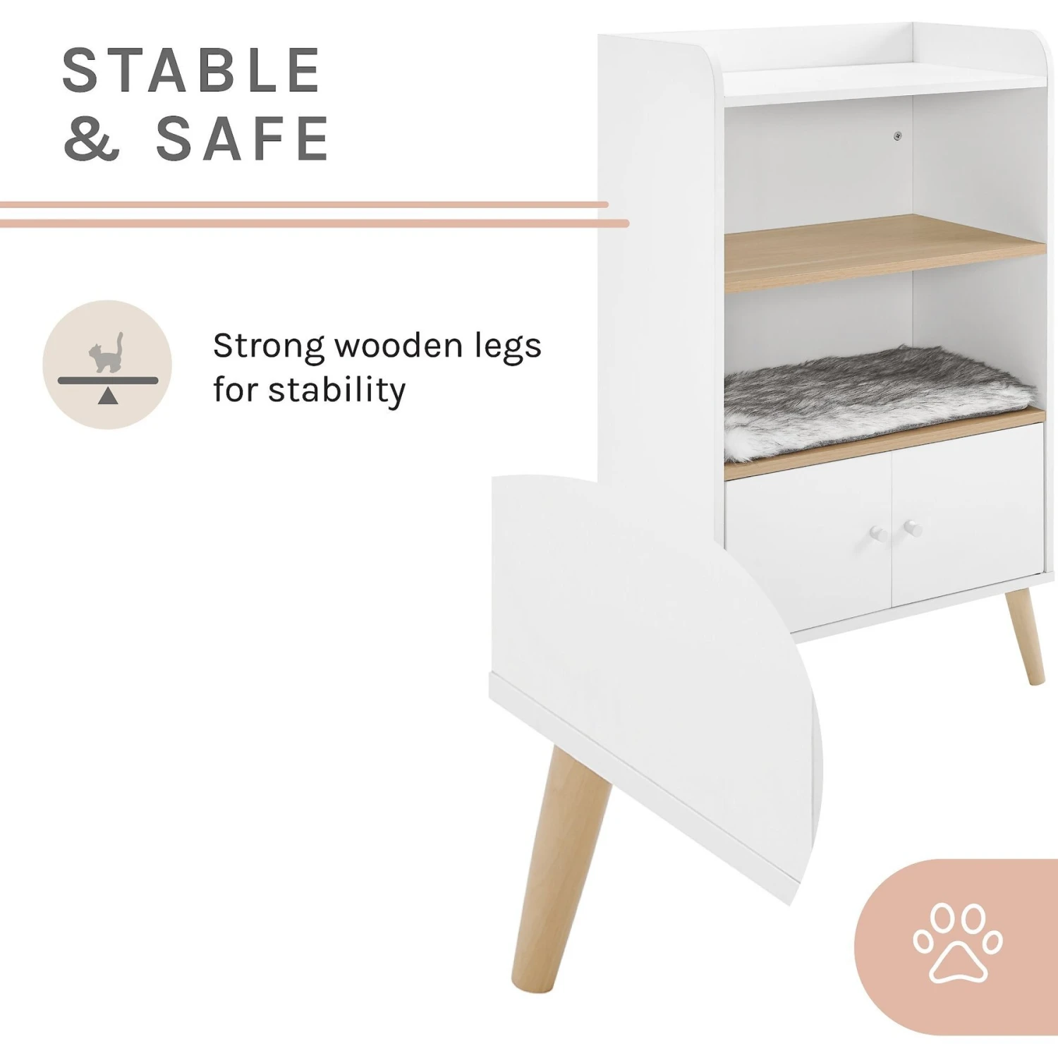 Sam's Pets Becky 39-in Single Rest Bookshelf With Drawer & Cat Tree 8 Sam's Pets Becky 39-in Single Rest Bookshelf With Drawer & Cat Tree - Image 6