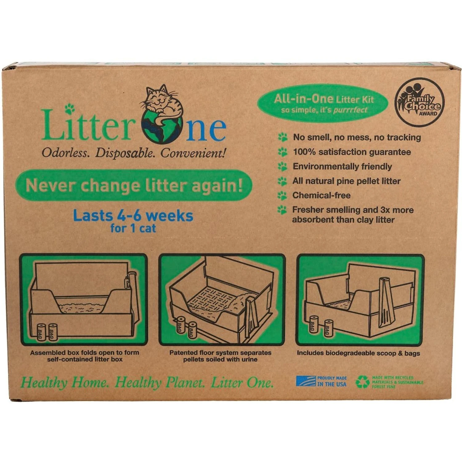 Litter One Biodegradable Disposable Cat Litter Box Kit 7 Litter One Biodegradable Disposable Cat Litter Box Kit - Image 5