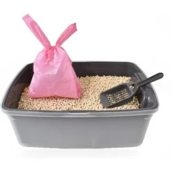 Doggie Walk Bags Citrus Scented Tie Handle Cat Litter Bags, Pink, 140 Count -Cat Supply Store 264717 PT5. AC SS1800 V1610754967