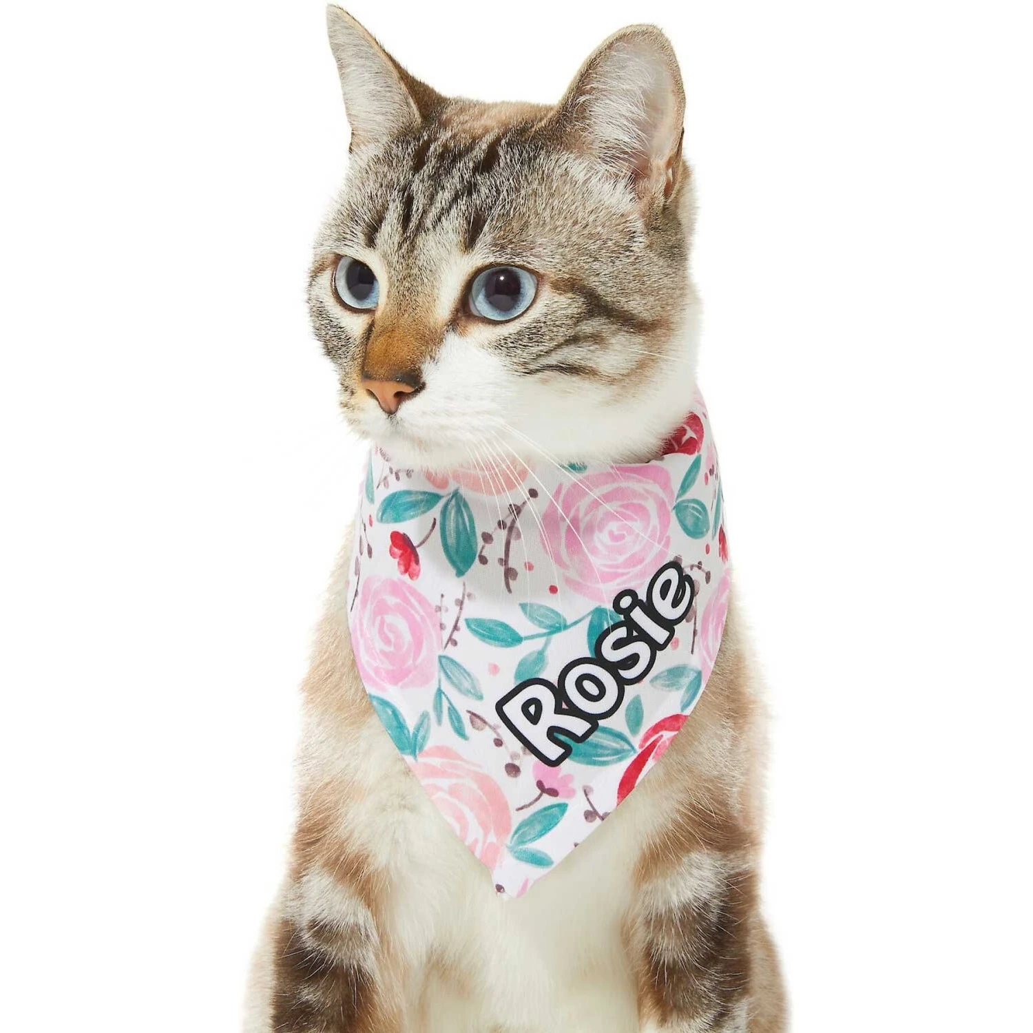 Frisco Watercolor Roses Personalized Dog & Cat Bandana 9 Frisco Watercolor Roses Personalized Dog & Cat Bandana - Image 7