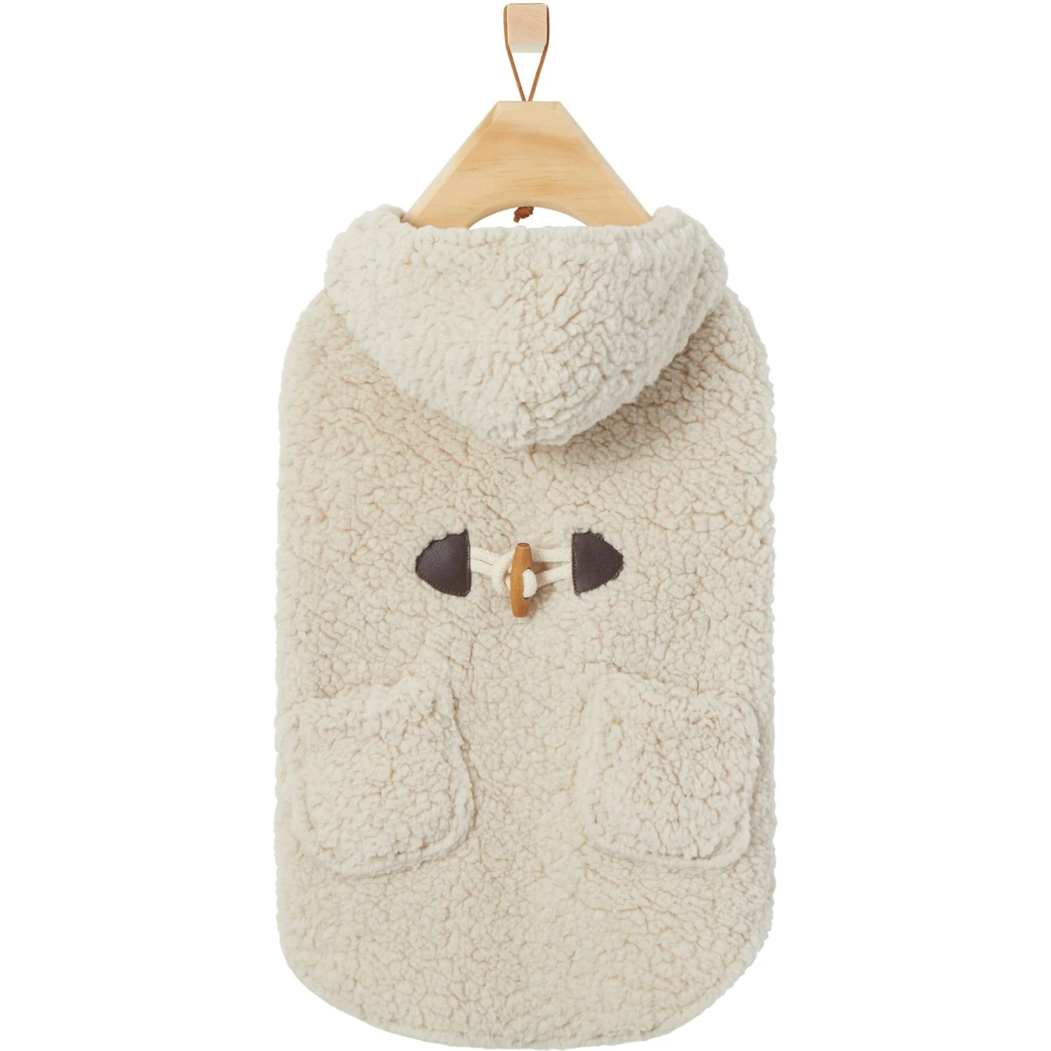 Frisco Lightweight Soft Sherpa Dog & Cat Coat, Oatmeal 5 Frisco Lightweight Soft Sherpa Dog & Cat Coat, Oatmeal - Image 4