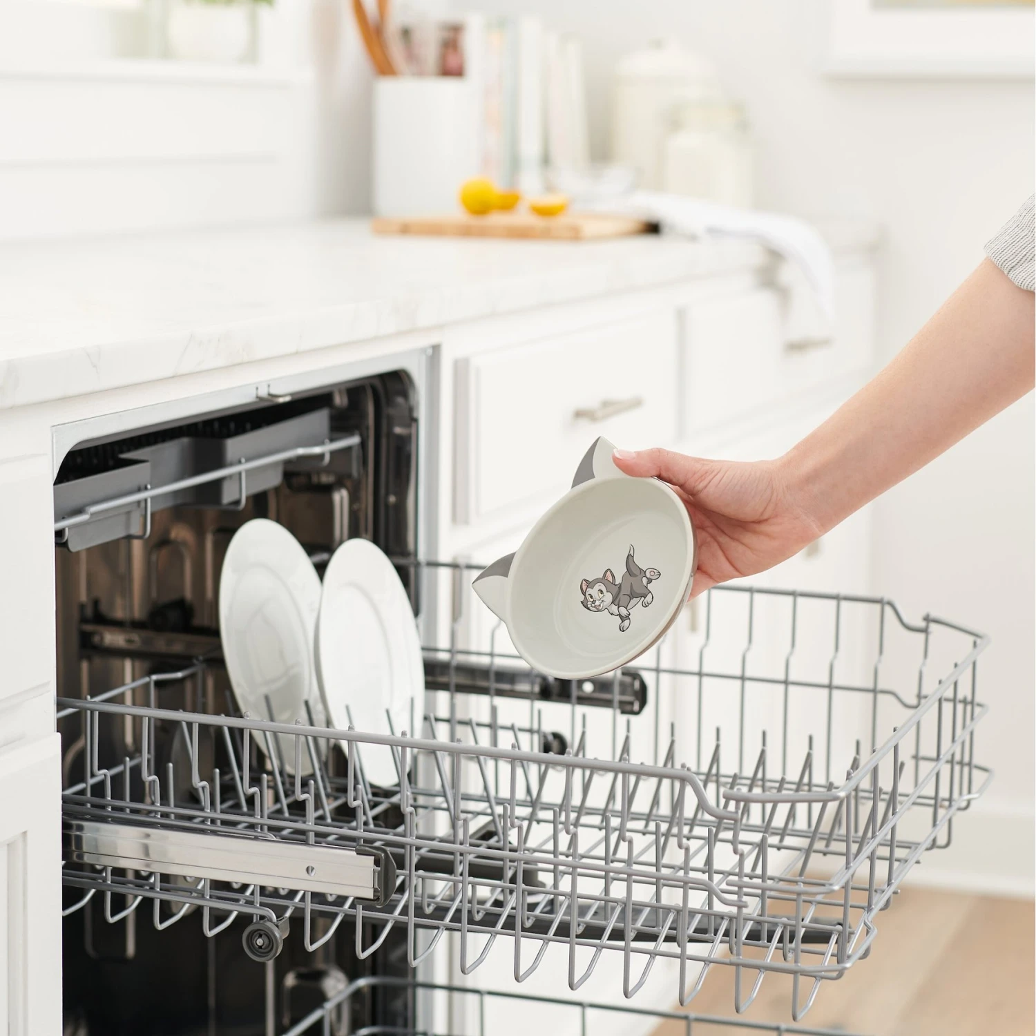 Disney Figaro No-Skid Ceramic Cat Bowl 7 Disney Figaro No-Skid Ceramic Cat Bowl - Image 5