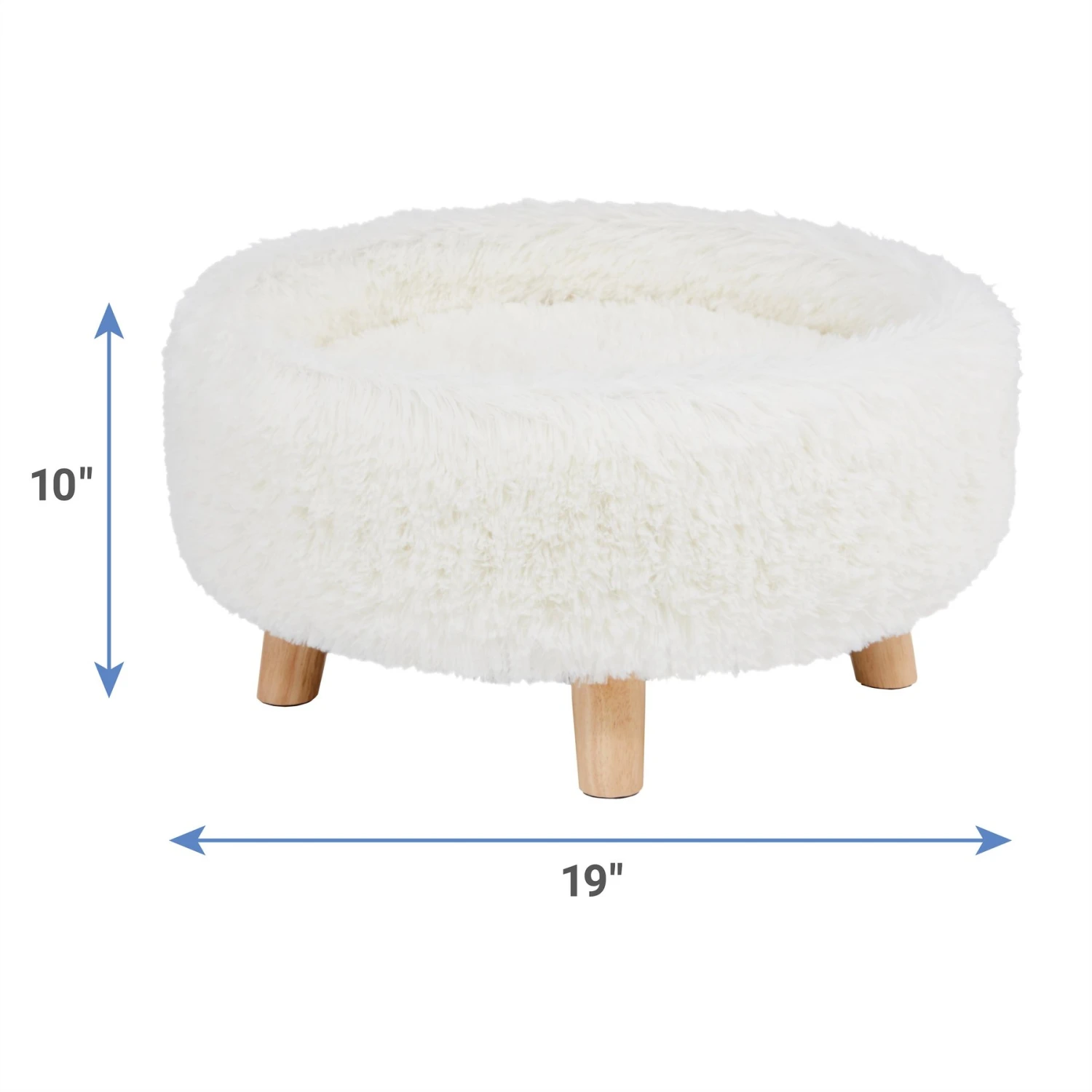 Frisco Eyelash Fur Round Elevated Cat Bed 4 Frisco Eyelash Fur Round Elevated Cat Bed - Image 2