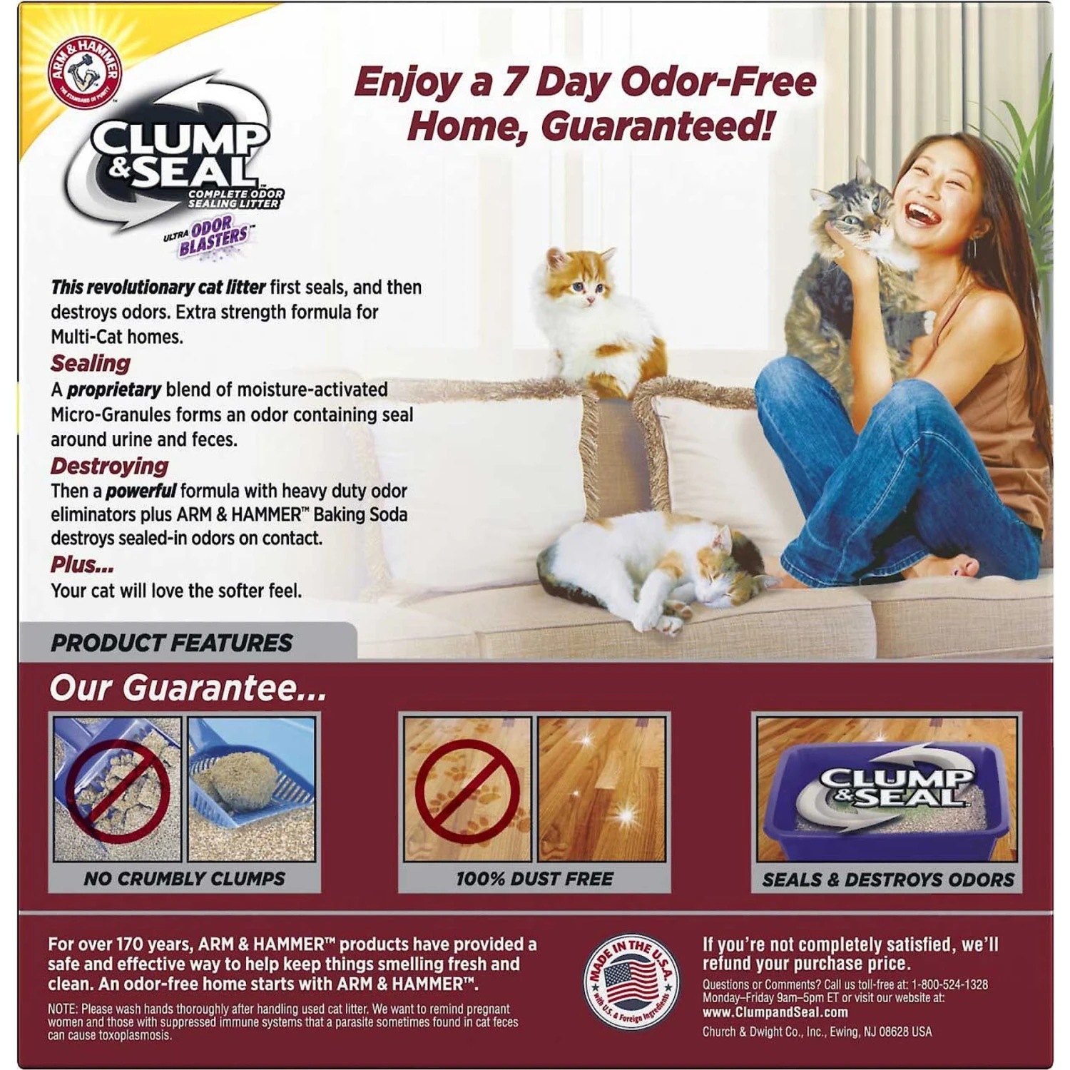 Arm & Hammer Litter Cat Litter Deodorizer Powder & Arm & Hammer Litter Clump & Seal Multi-Cat Scented Clumping Clay Cat Litter 8 Arm & Hammer Litter Cat Litter Deodorizer Powder & Arm & Hammer Litter Clump & Seal Multi-Cat Scented Clumping Clay Cat Litter - Image 6