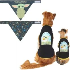 Cat Supply Store 9 STAR WARS THE MANDALORIAN GROGU "Cutest Bounty" Reversible Dog & Cat Bandana & STAR WARS THE MANDALORIAN GROGU "Left Unsupervised" Dog & Cat T-Shirt