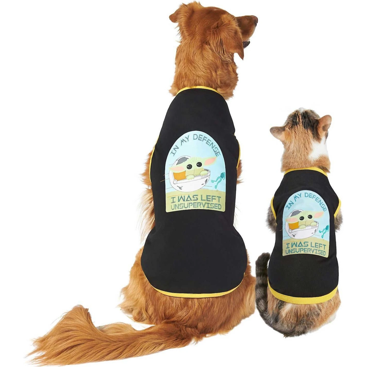 STAR WARS THE MANDALORIAN GROGU "Cutest Bounty" Reversible Dog & Cat Bandana & STAR WARS THE MANDALORIAN GROGU "Left Unsupervised" Dog & Cat T-Shirt 6 STAR WARS THE MANDALORIAN GROGU "Cutest Bounty" Reversible Dog & Cat Bandana & STAR WARS THE MANDALORIAN GROGU "Left Unsupervised" Dog & Cat T-Shirt - Image 4