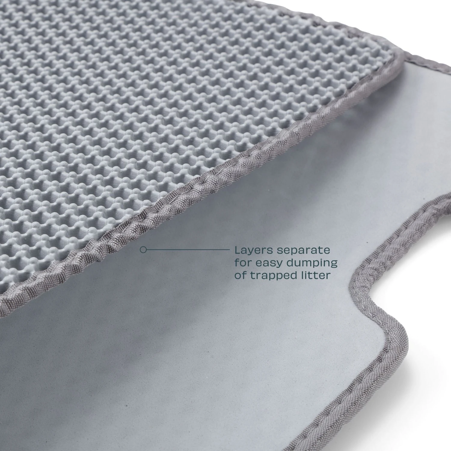 Casa Leo Leo's Loo Cat Litter Mat, Grey 5 Casa Leo Leo's Loo Cat Litter Mat, Grey - Image 3