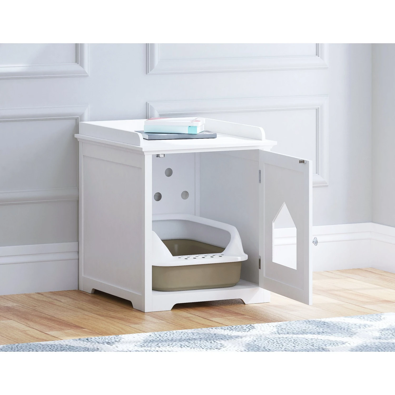 Pawland Decorative Cat House & Litter Box Enclosure 4 Pawland Decorative Cat House & Litter Box Enclosure - Image 2