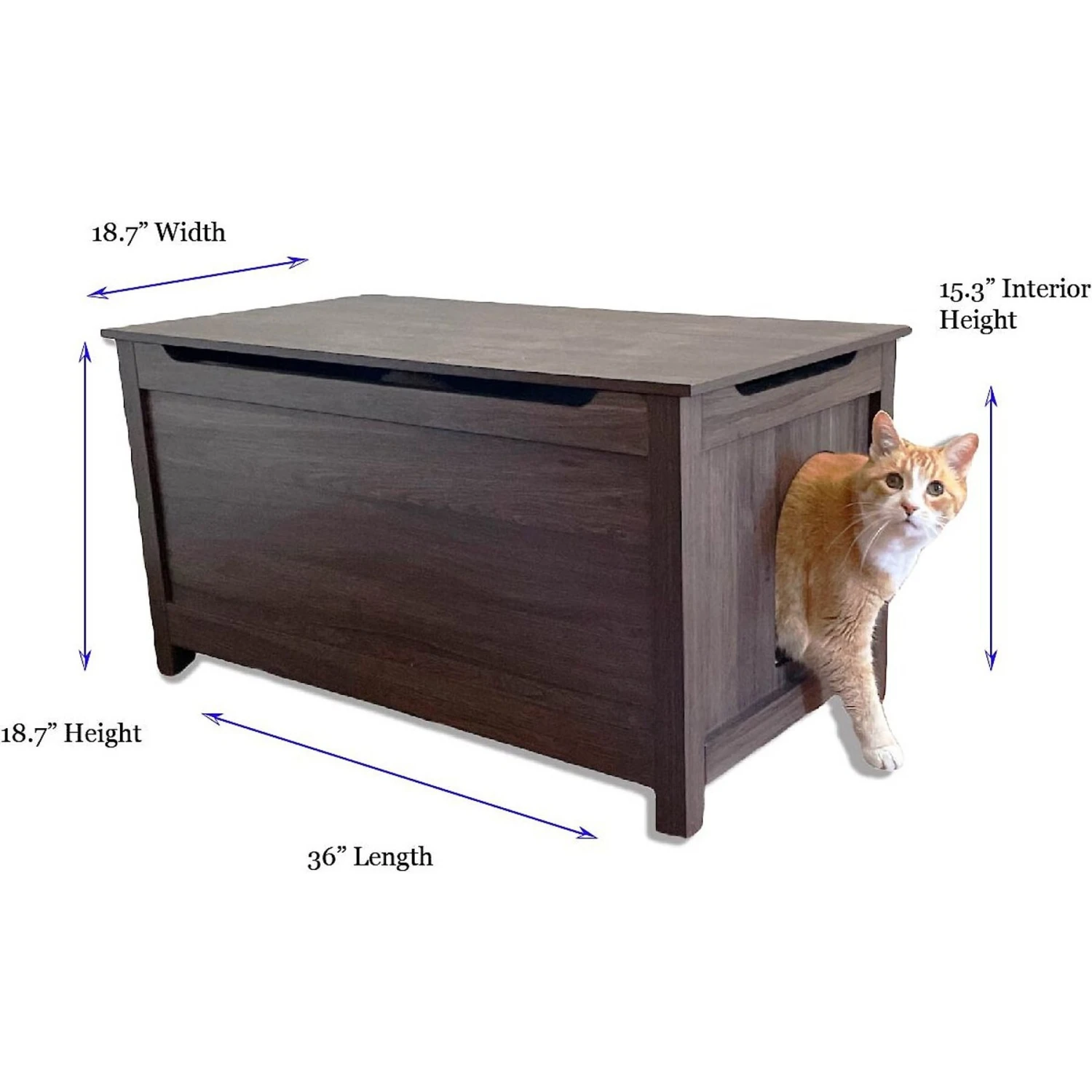 Designer Pet Products Parker Designer Wood Catbox Furniture Litter Box Enclosure, 36-in 11 Designer Pet Products Parker Designer Wood Catbox Furniture Litter Box Enclosure, 36-in - Image 9