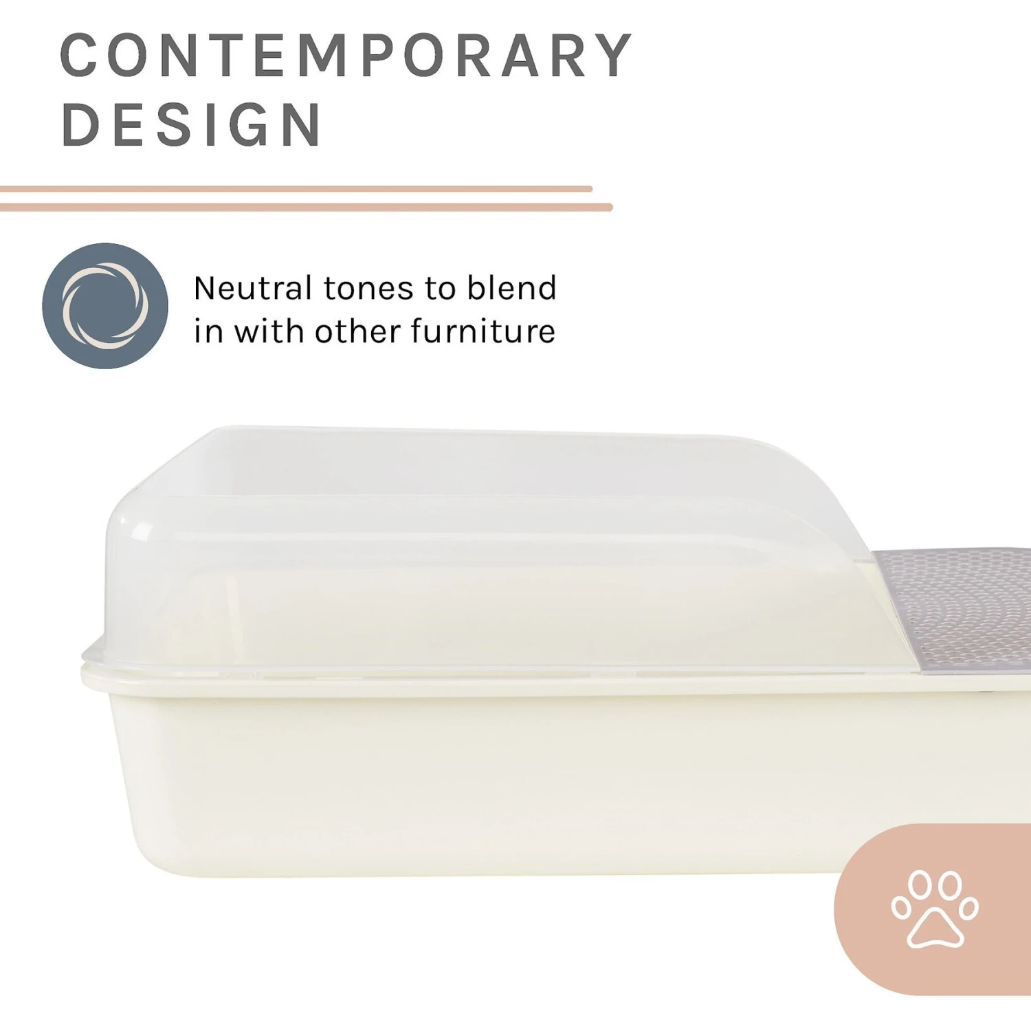 Sam's Pets Helix Cat Litter Box, White 7 Sam's Pets Helix Cat Litter Box, White - Image 5