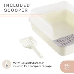 Sam's Pets Helix Cat Litter Box, White 18 Sam's Pets Helix Cat Litter Box, White -Cat Supply Store 373533 PT7. AC SS1800 V1647639406