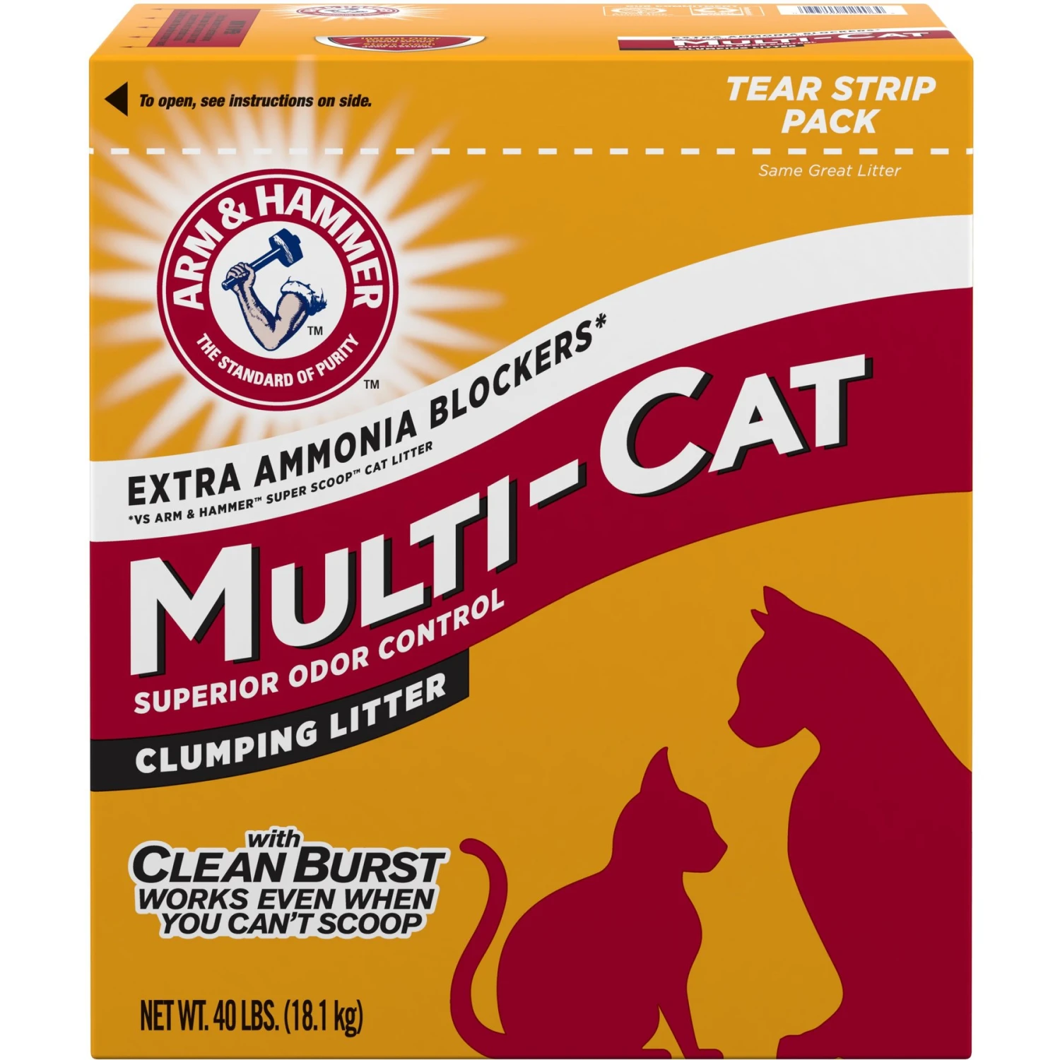 Arm & Hammer Litter Multi-Cat Strength Clean Burst Clumping Litter 3 Arm & Hammer Litter Multi-Cat Strength Clean Burst Clumping Litter