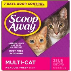 Scoop Away Multi-Cat Meadow Fresh Scented Clumping Clay Cat Litter -Cat Supply Store 49010 PT7. AC SS1800 V1584460321