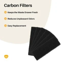 Litter-Robot 3 Cat Litter Box Carbon Filters, 6 Count 11 Litter-Robot 3 Cat Litter Box Carbon Filters, 6 Count -Cat Supply Store 535294 PT2. AC SS1800 V1657658791