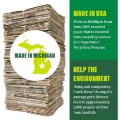 Fresh News Unscented Non-Clumping Paper Cat Litter 14 Fresh News Unscented Non-Clumping Paper Cat Litter -Cat Supply Store 61630 PT7. AC SS1800 V1667517609