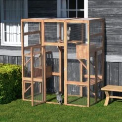 Coziwow Outdoor Cat Cage Playpen, Large