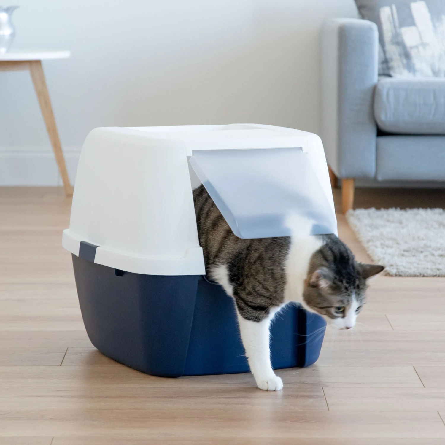 IRIS USA Jumbo Enclosed Hooded Cat Litter Box With Front Door Flap 5 IRIS USA Jumbo Enclosed Hooded Cat Litter Box With Front Door Flap - Image 3