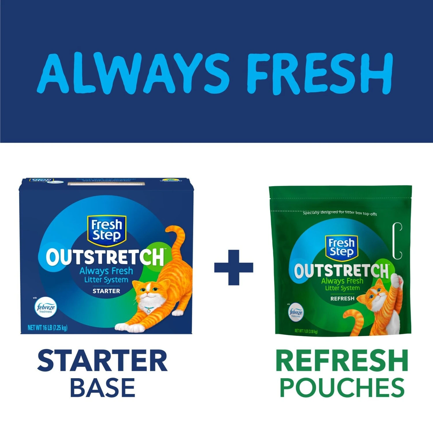 Fresh Step Outstretch Always Fresh Litter System, Starter Kit 16-lb Box & 7-lb Pouch 10 Fresh Step Outstretch Always Fresh Litter System, Starter Kit 16-lb Box & 7-lb Pouch - Image 8
