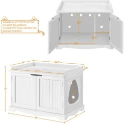 Yaheetech Litter Box Furniture Cat House 12 Yaheetech Litter Box Furniture Cat House -Cat Supply Store 677238 PT2. AC SS1800 V1687370196