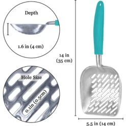 SunGrow Wide & Deep Metal Cat Litter Scooper 13 SunGrow Wide & Deep Metal Cat Litter Scooper -Cat Supply Store 693254 PT5. AC SS1800 V1701932781