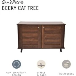 Sam's Pets Becky Box Enclosure End Table Cat Litter, Brown, Medium 16 Sam's Pets Becky Box Enclosure End Table Cat Litter, Brown, Medium -Cat Supply Store 713035 PT6. AC SS1800 V1669239519