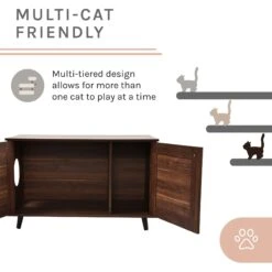 Sam's Pets Becky Box Enclosure End Table Cat Litter, Brown, Medium 17 Sam's Pets Becky Box Enclosure End Table Cat Litter, Brown, Medium -Cat Supply Store 713035 PT7. AC SS1800 V1669239520