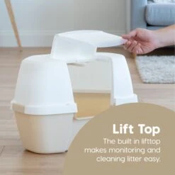 IRIS USA Hooded Corner Cat Litter Box With Front Door Flap & Scoop 13 IRIS USA Hooded Corner Cat Litter Box With Front Door Flap & Scoop -Cat Supply Store 816574 PT2. AC SS1800 V1685131614