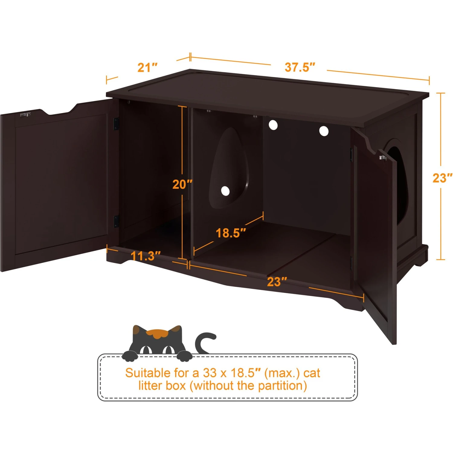 Yaheetech Cat Litter Box Enclosure 5 Yaheetech Cat Litter Box Enclosure - Image 3