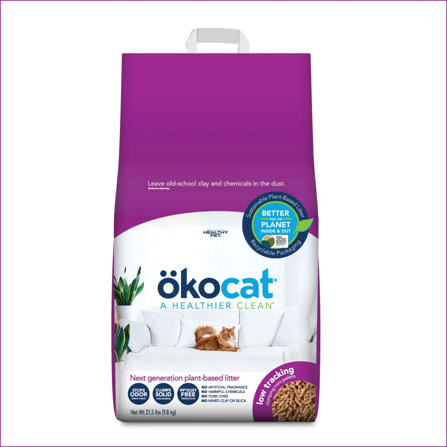 Okocat Mini Pellets Unscented Clumping Wood Cat Litter 3 Okocat Mini Pellets Unscented Clumping Wood Cat Litter