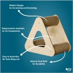 On2Pets Activity Pyramid Three Post Sisal Cat Scratcher, Beige -Cat Supply Store 953294 PT5. AC SS1800 V1695240718